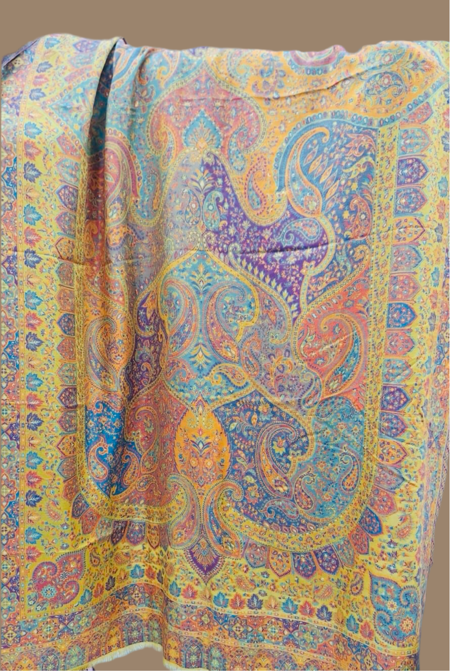 Woollen jamawar kani weave shawls