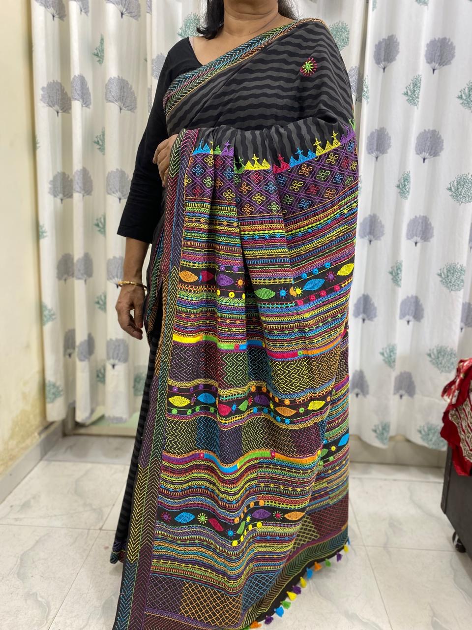 Lambani khadi saree