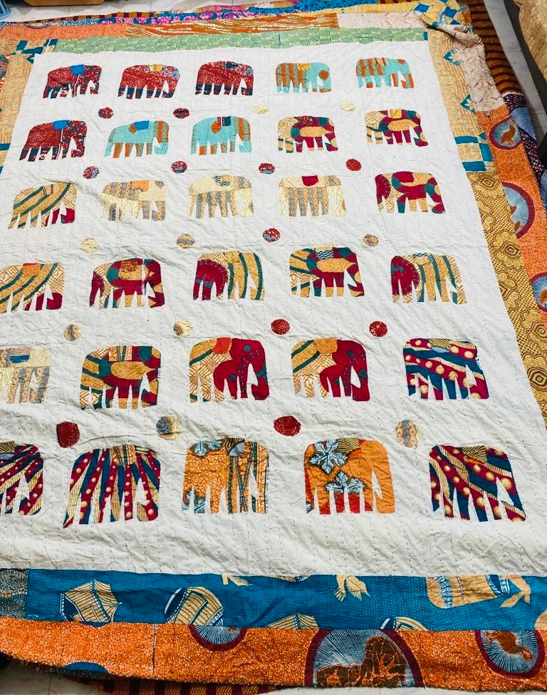 handloom cotton appliqué and kantha bedcovers