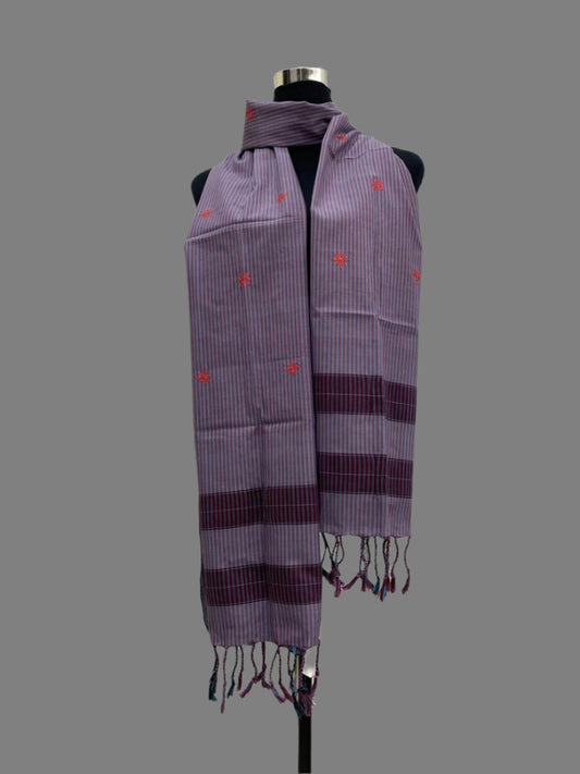 Grey Ilkal Cotton Silk w. Kasuti Stole