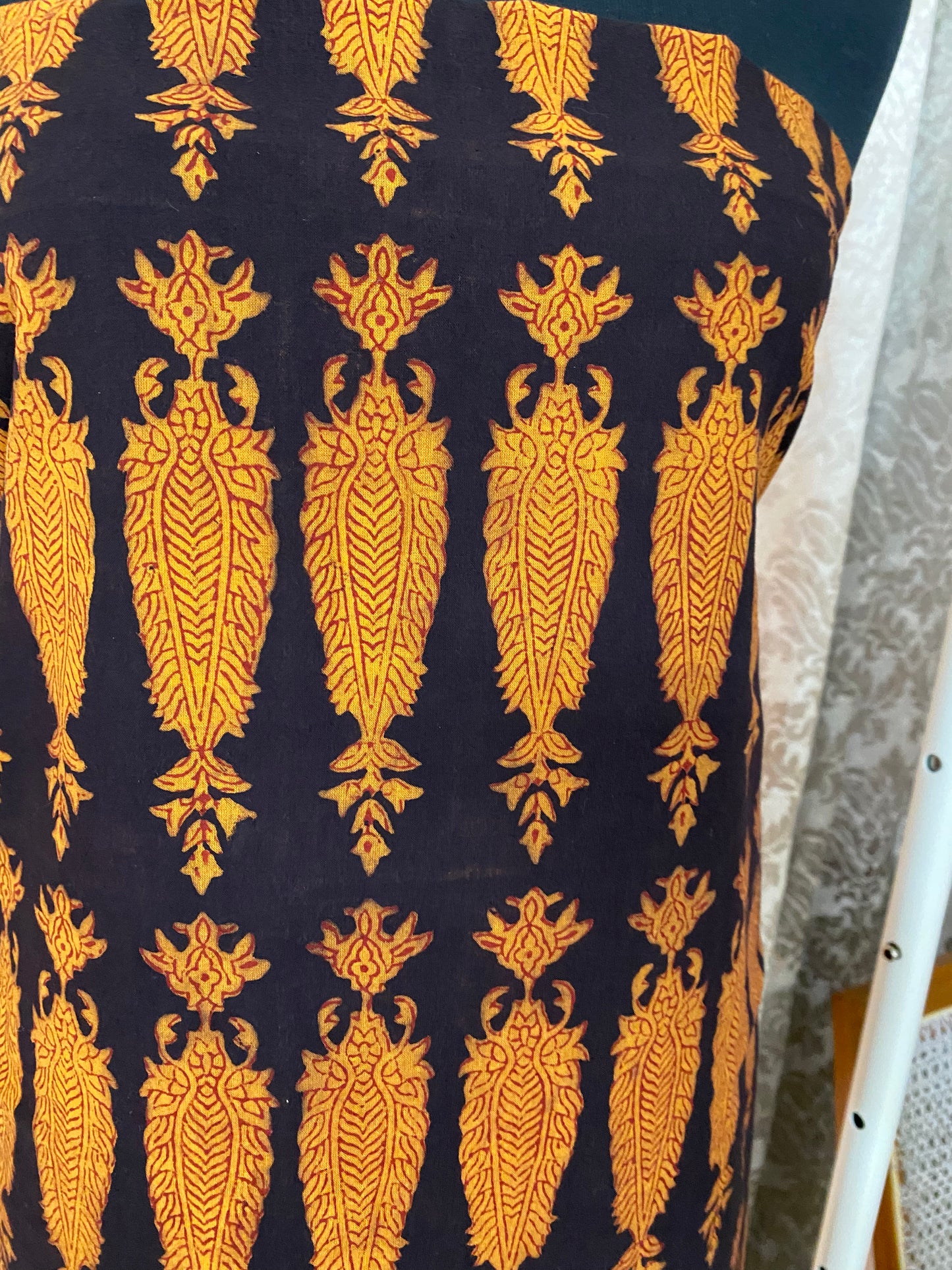 3pc Bagh block printed natural dyed pure cotton suit material set