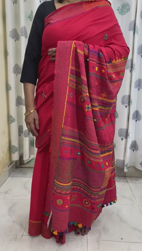 Lambani pure khadi saree