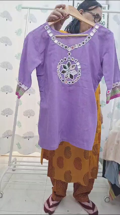 Lilac  - Handmade Kala cotton kurtas