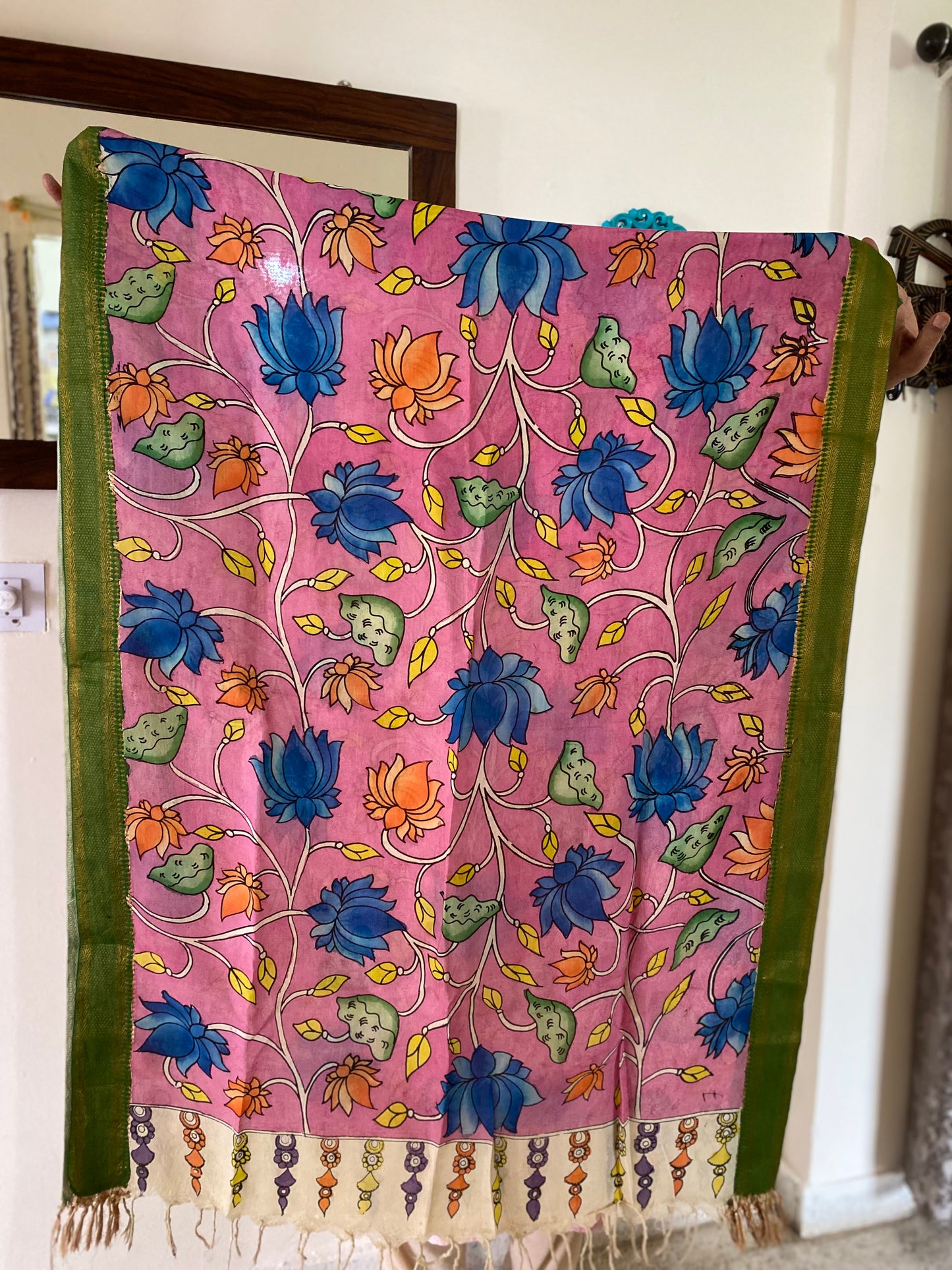 Kalamkari hand drawn dupatta