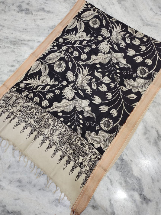 Kalamkari hand drawn dupatta