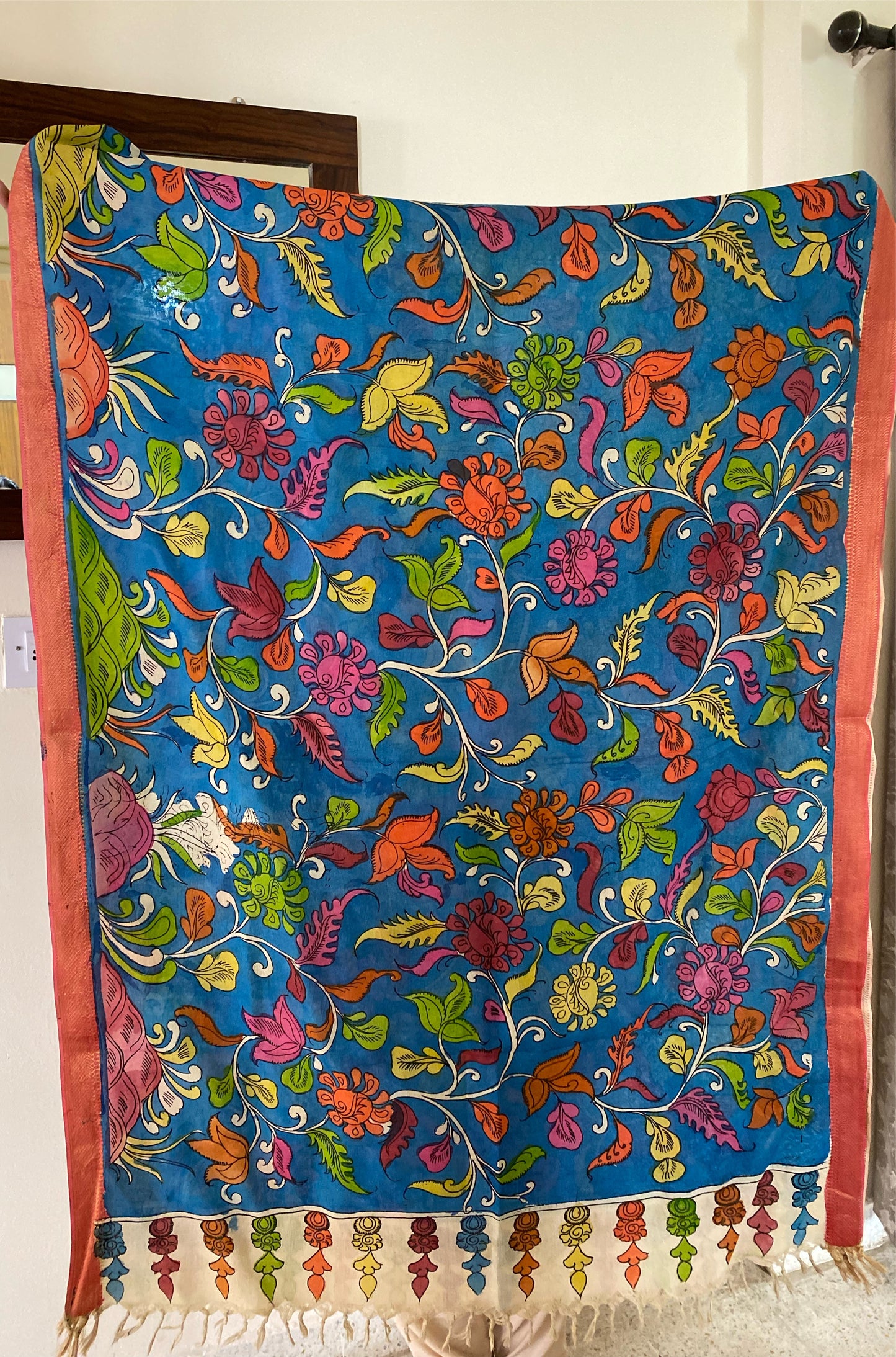 Kalamkari hand drawn dupatta