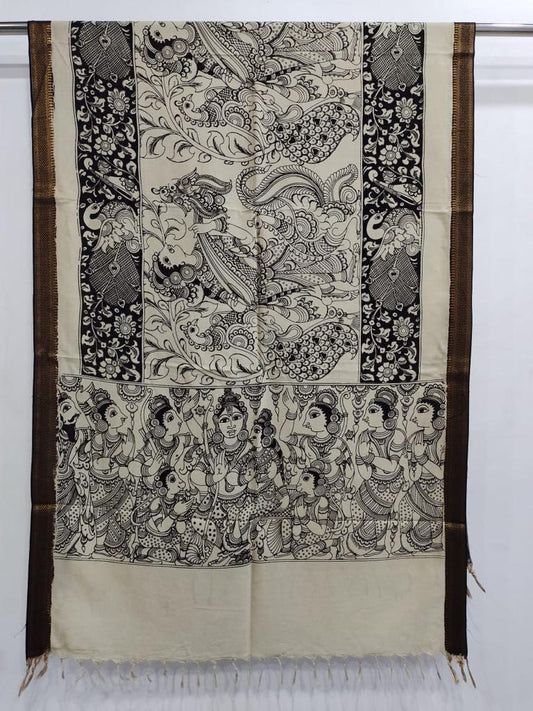 Kalamkari hand drawn dupatta