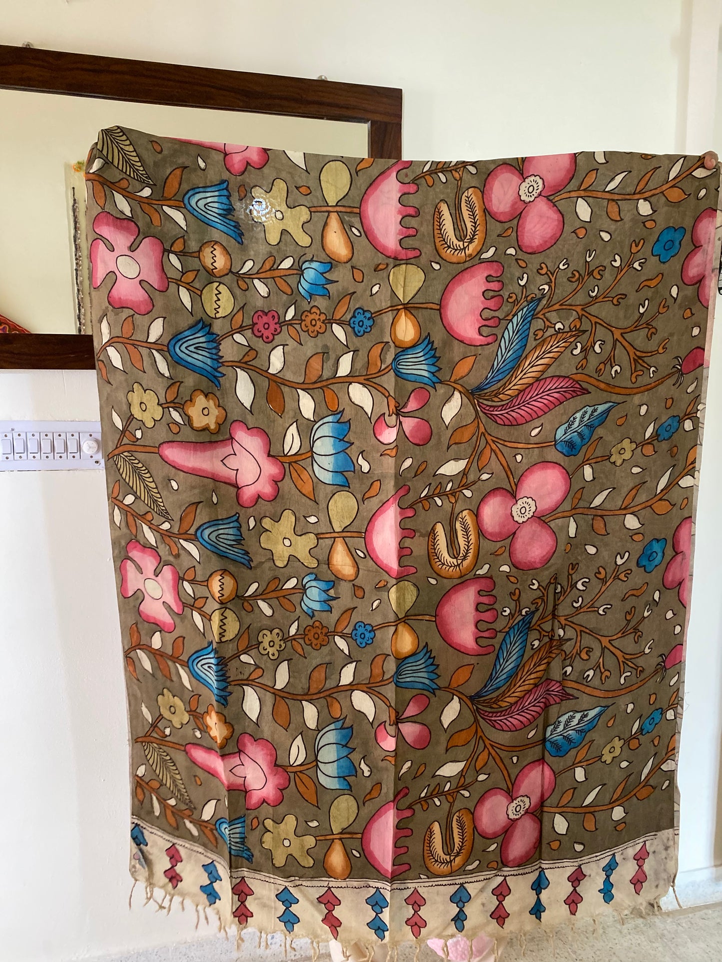 Kalamkari hand drawn dupatta