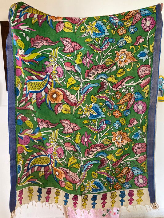 Kalamkari hand drawn dupatta